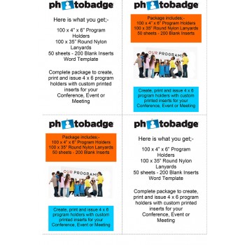 Perforated Card Stock Insert for 4" x 6" Holder
